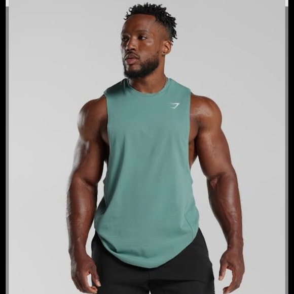 Gimshark Men's Sleeveless Green Shirt - Picture 1 of 11